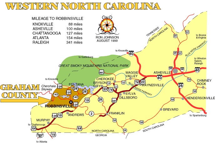Printable Map Of Western Nc